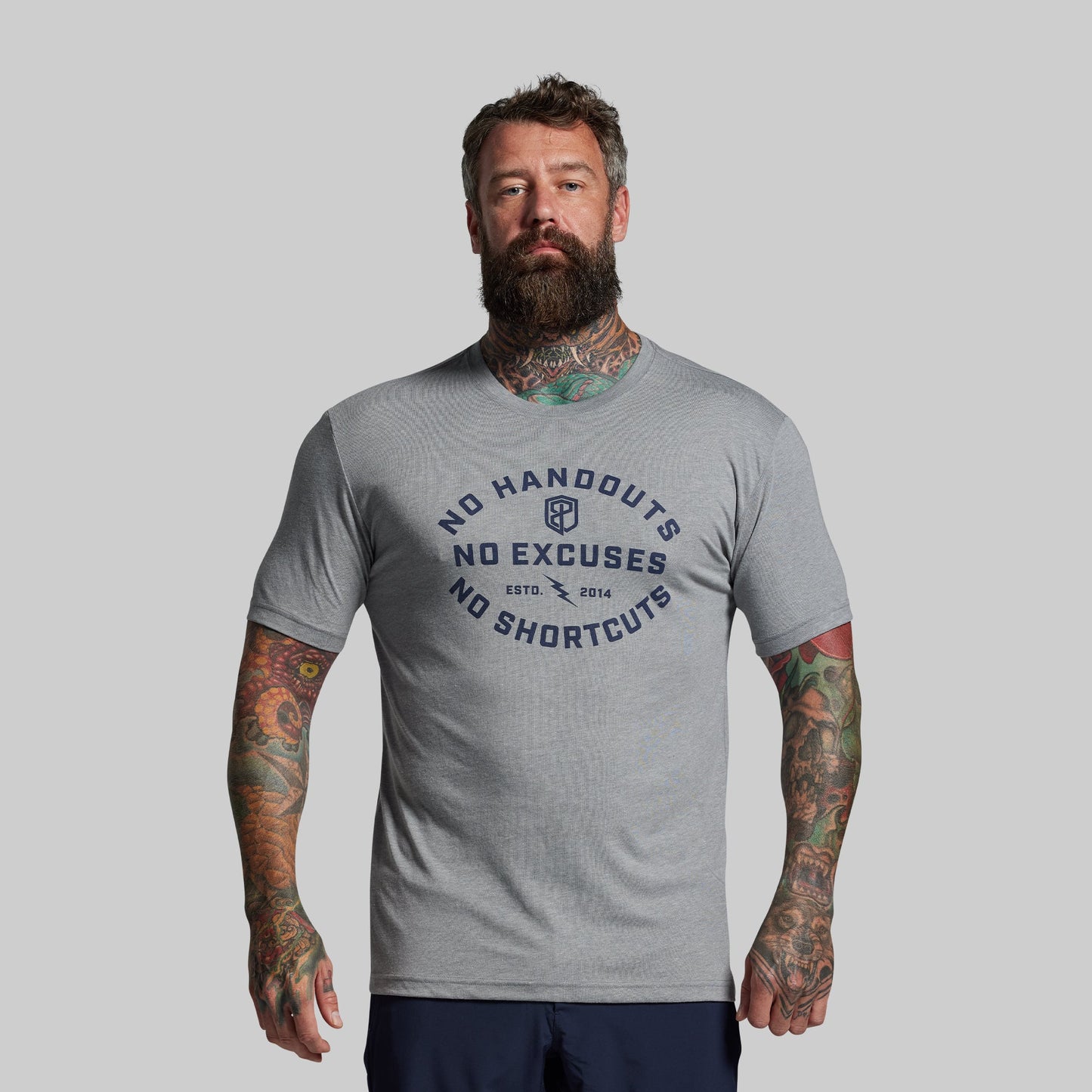 No Excuses Tee (Heather Grey)