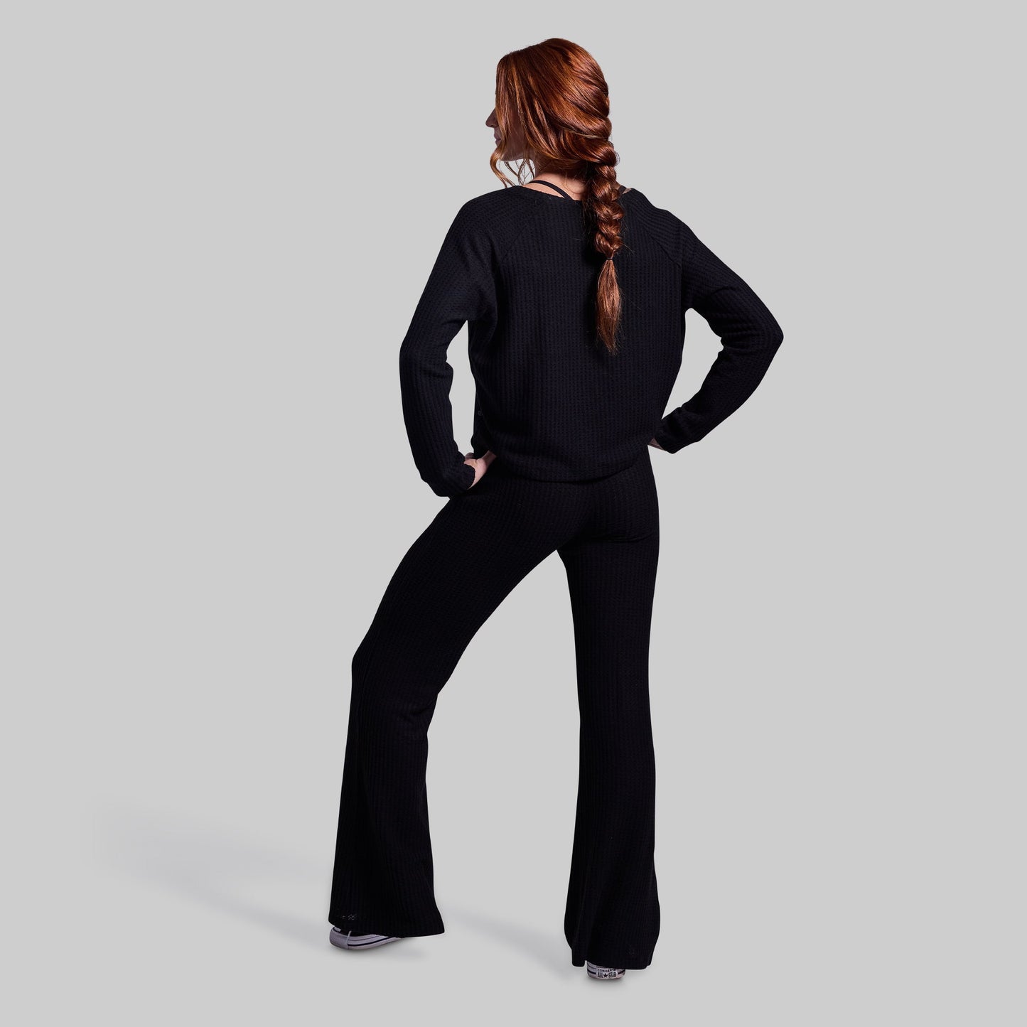 R and R Waffle Long Sleeve (Black)