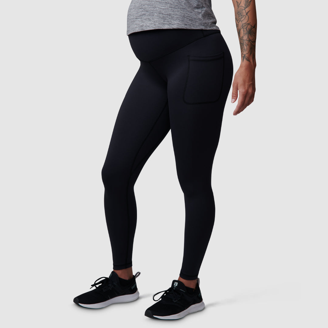 Black Pregnancy Workout Leggings