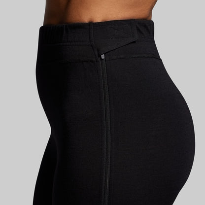 Women's Ridgeline Merino Full Zip Bottom 165 (Black)
