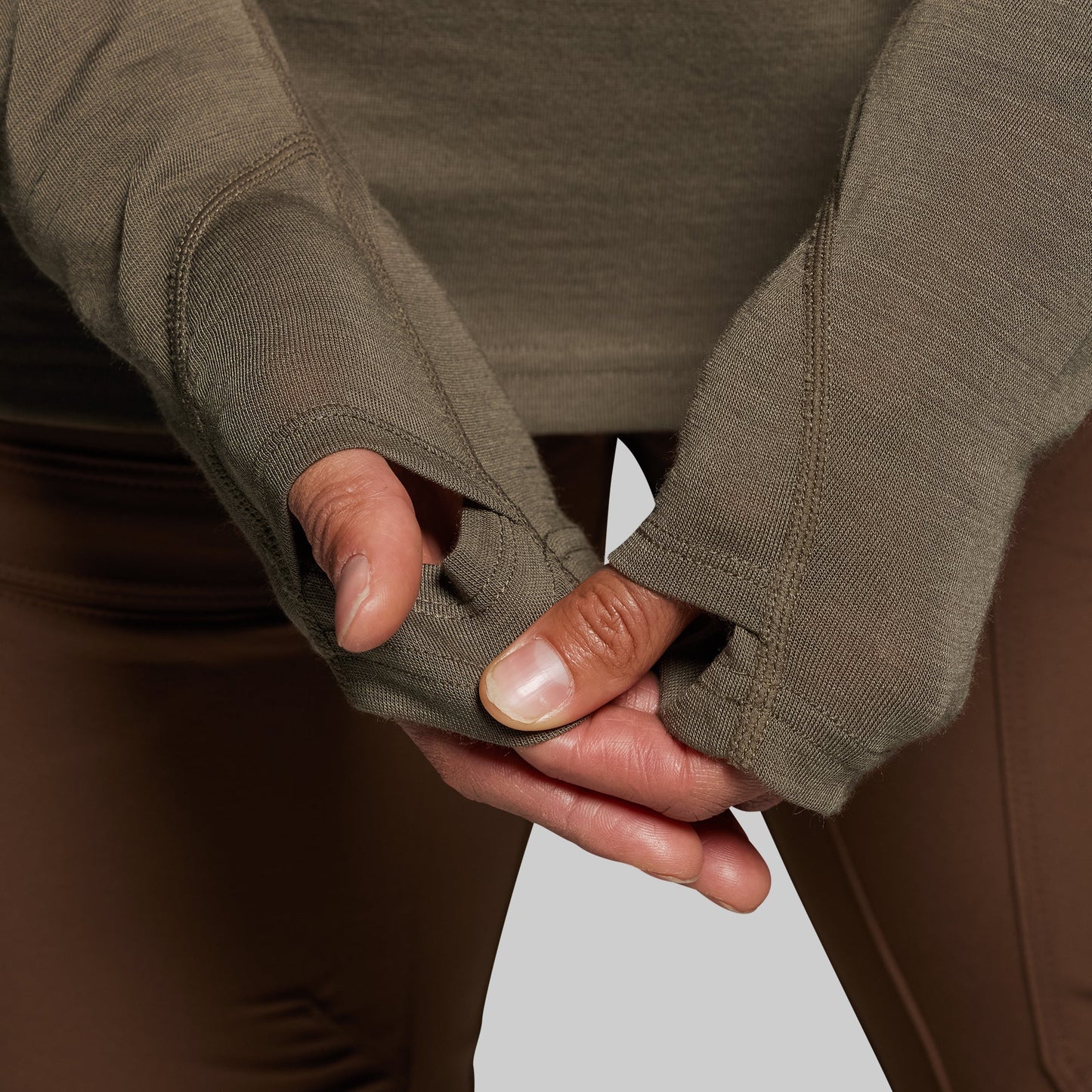 Women's Ridgeline Merino Half Zip Hoodie 165 (OD Green)