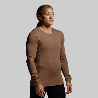 Women's Ridgeline Merino Thermal Top 165 (Coyote Brown)