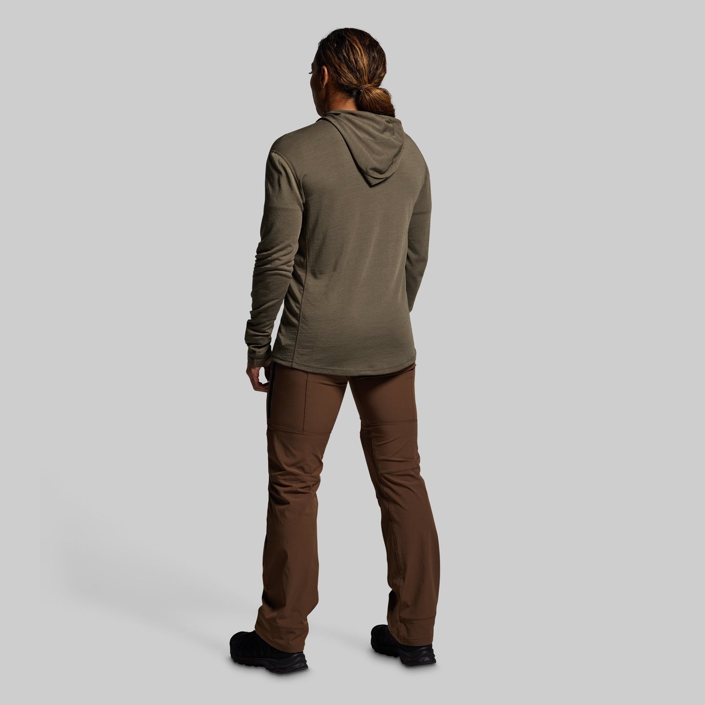 Women's Ridgeline Merino Half Zip Hoodie 165 (OD Green)
