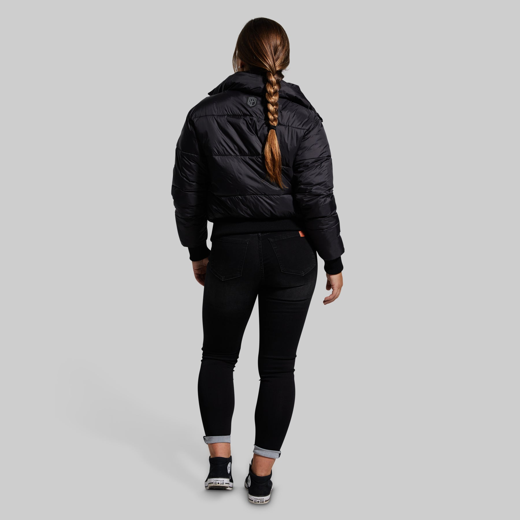 Women's Black Cropped Puffer Jacket  Black Puff Jacket – bornprimitive  canada