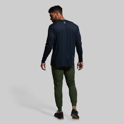 Athleisure Long Sleeve Crew (Black)