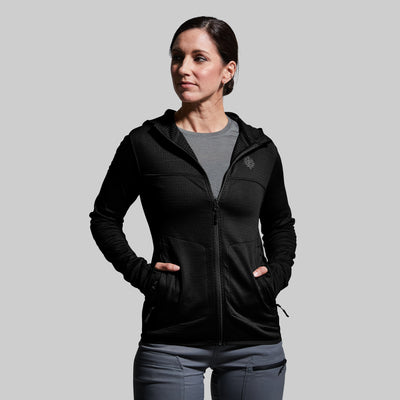 Women's Quiver Full Zip Hoodie (Black)