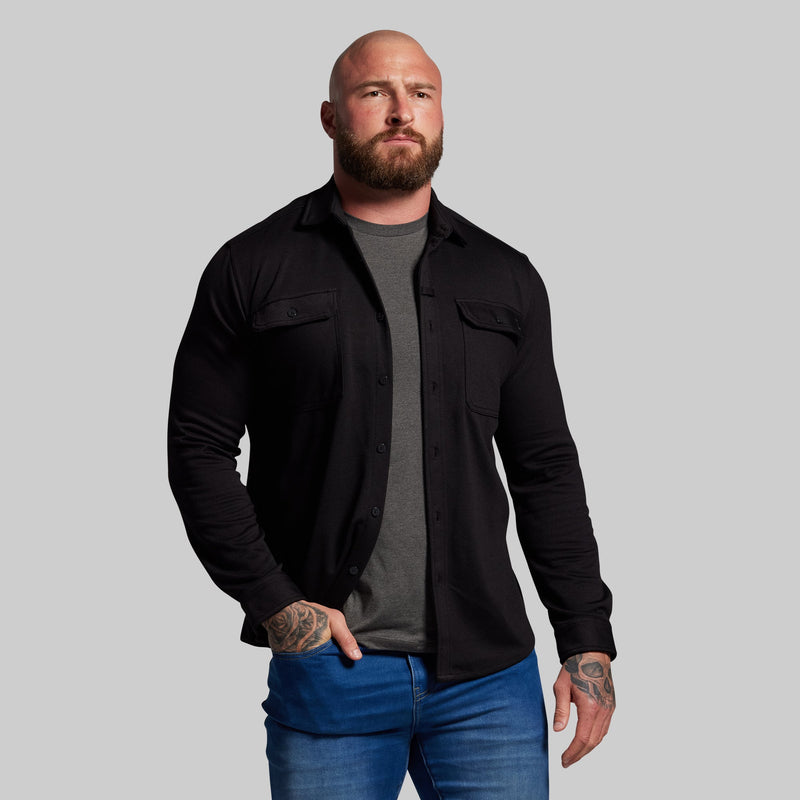 Woodsman Stretchy Flannel (Black)