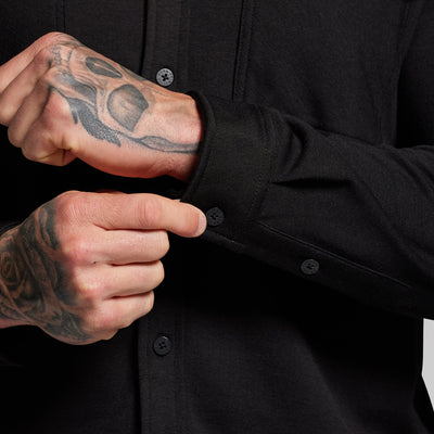 Woodsman Stretchy Flannel (Black)