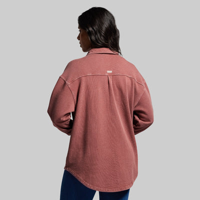 Women's Oversized Washed Knit (Rosewood)
