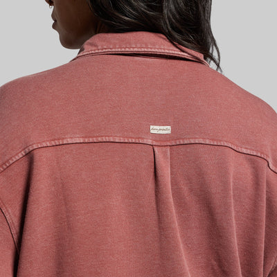 Women's Oversized Washed Knit (Rosewood)