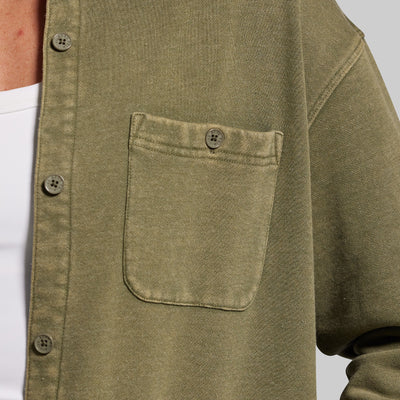 Women's Oversized Washed Knit (Deep Green)