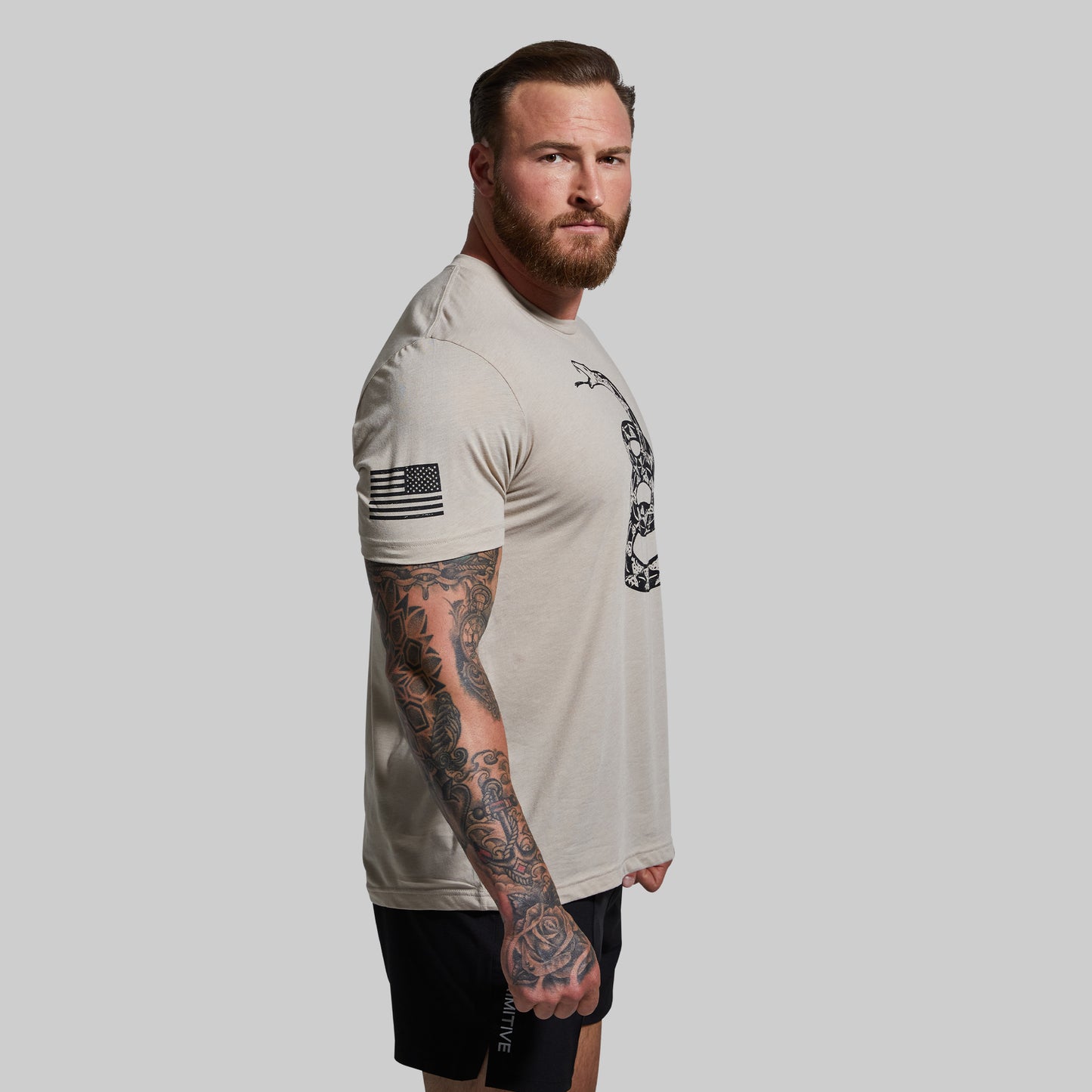 Gadsden Flag T-Shirt (Don't Tread On Me-Tan)