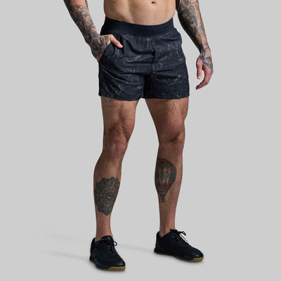 Versatile Short w/ Compression 5" (Black Marble)