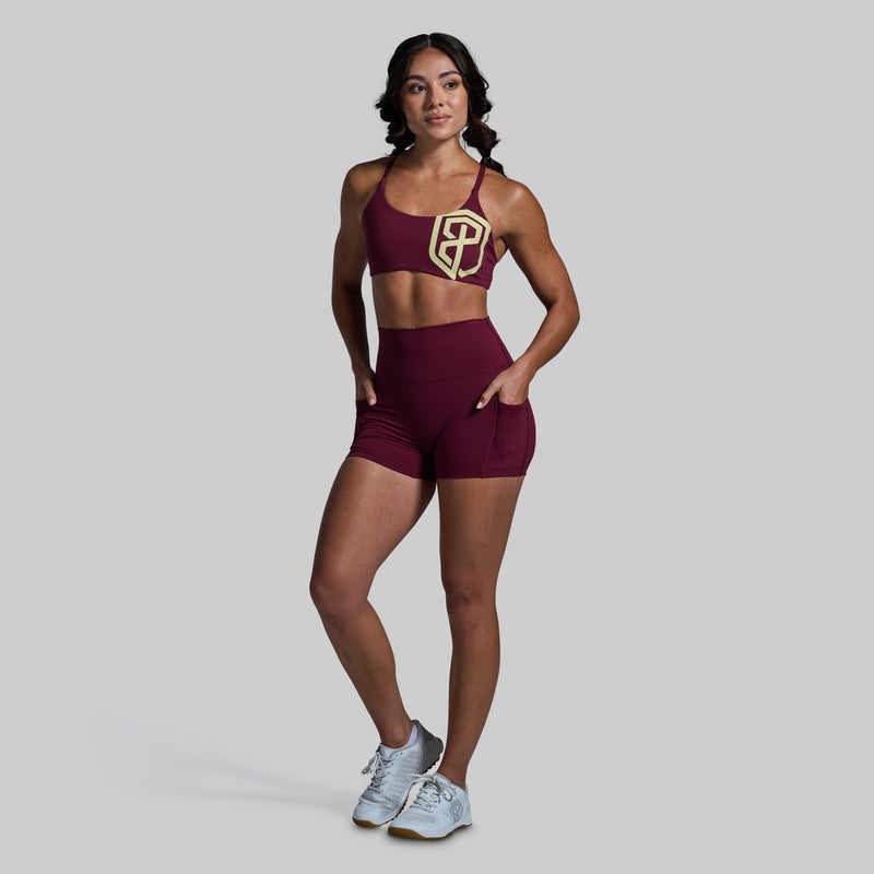 Serenity Sports Bra (Brand Strength-Garnet)