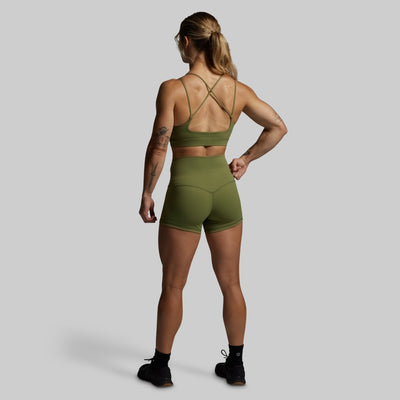 New Heights Booty Short Set (Army Green)