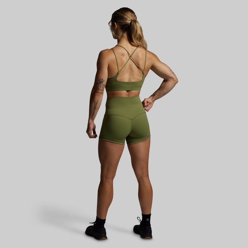 New Heights Booty Short Set (Army Green)