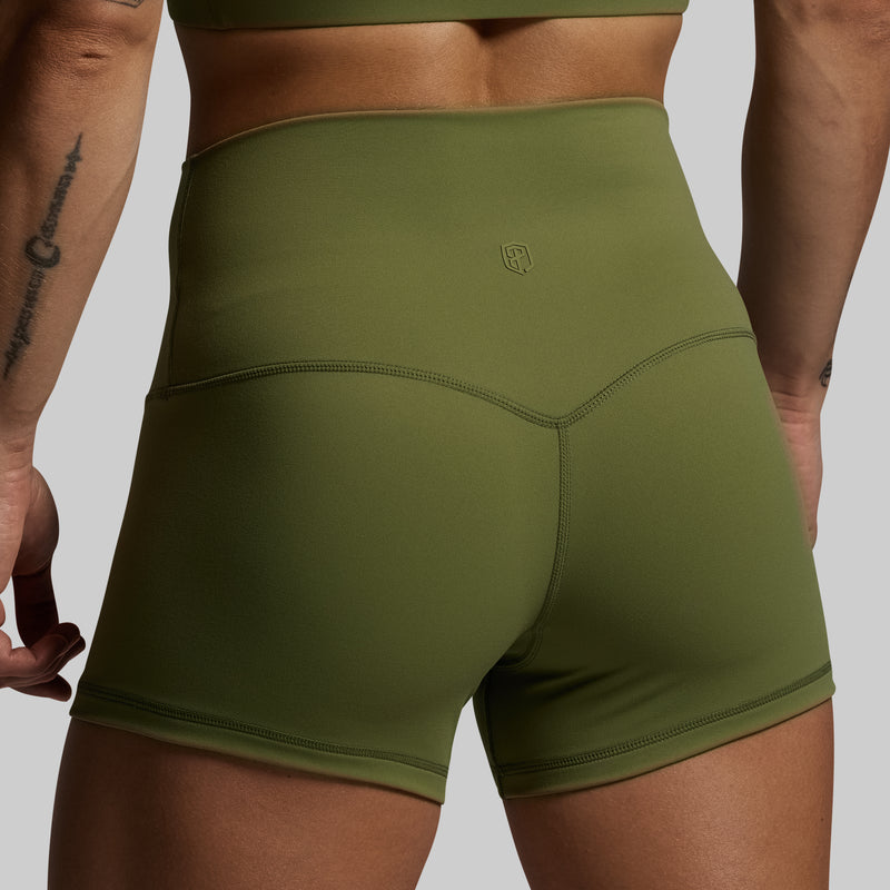 New Heights Booty Short Set (Army Green)