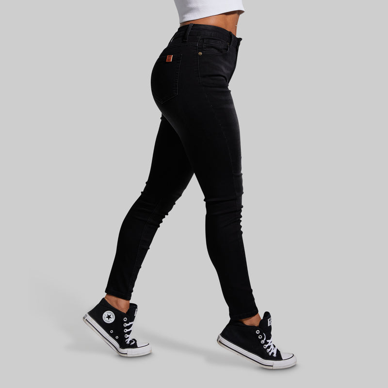 Black Stretchy Jeans  Black High Waisted Skinny Jeans – bornprimitive  canada