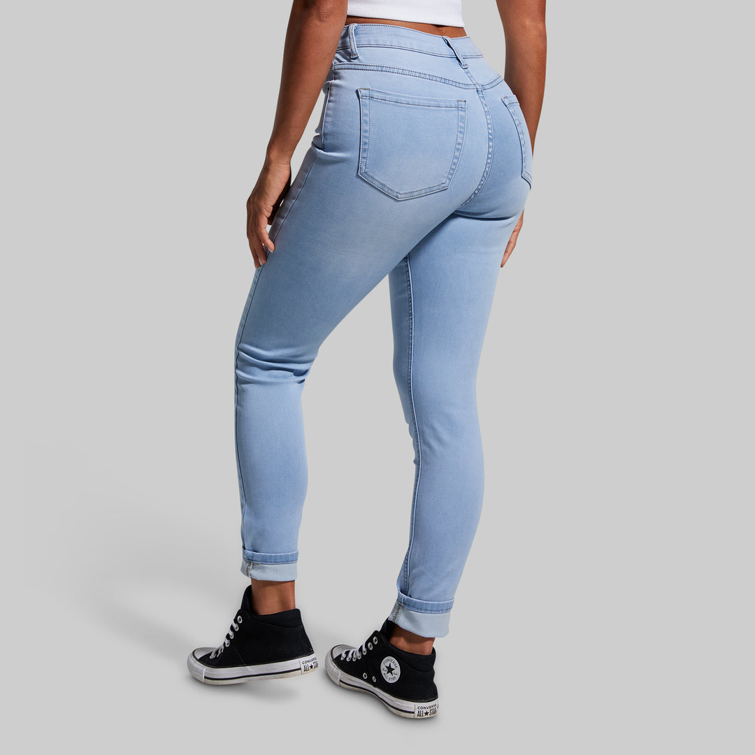 High Waisted Light Wash Skinny Jeans | Light Blue Skinny