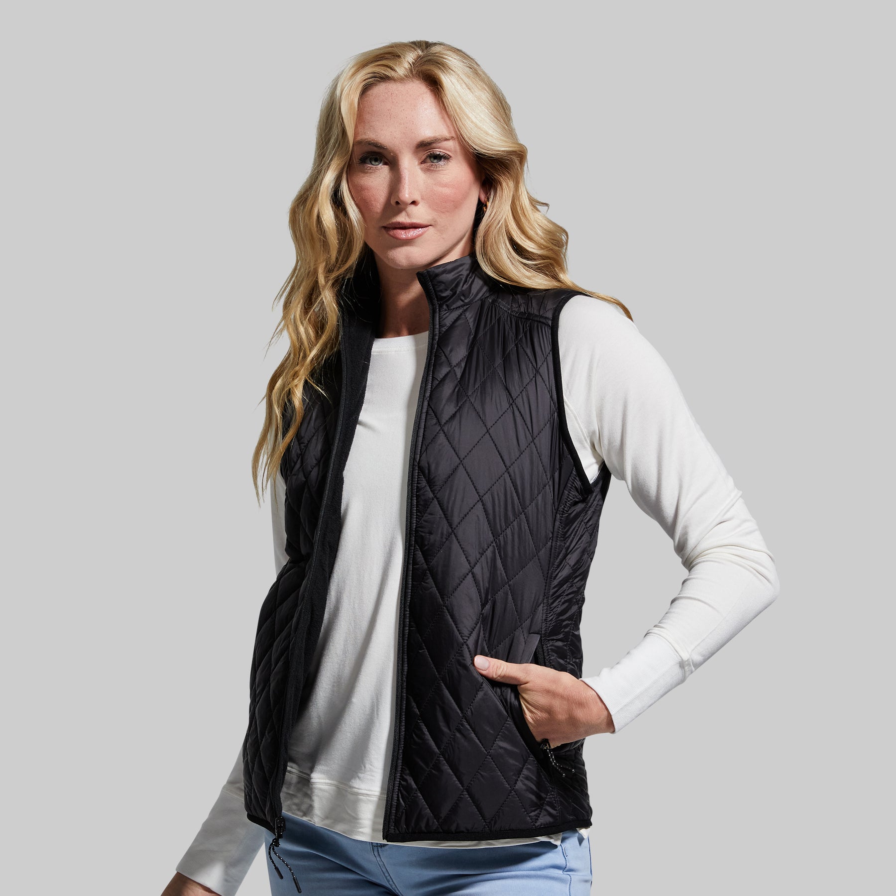 Fleece lined puffer on sale vest