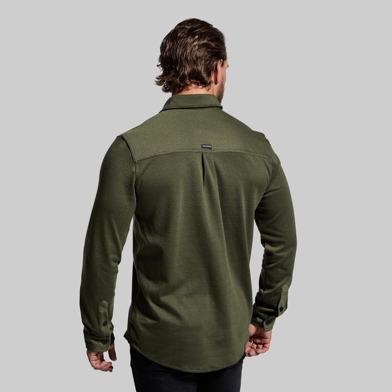 Woodsman Stretchy Flannel (Tactical Green)