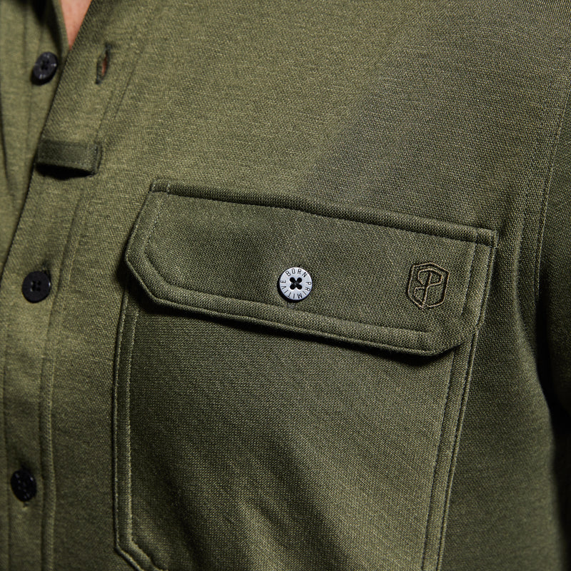 Woodsman Stretchy Flannel (Tactical Green)