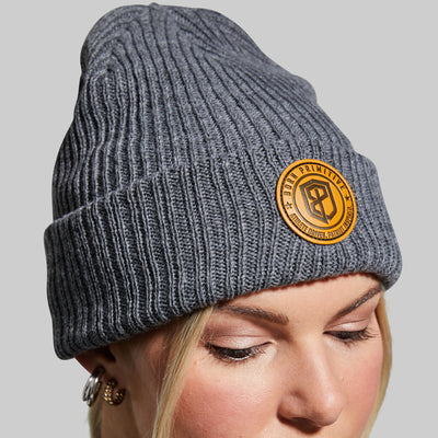 Heritage Knit Beanie (Dark Heather Grey)