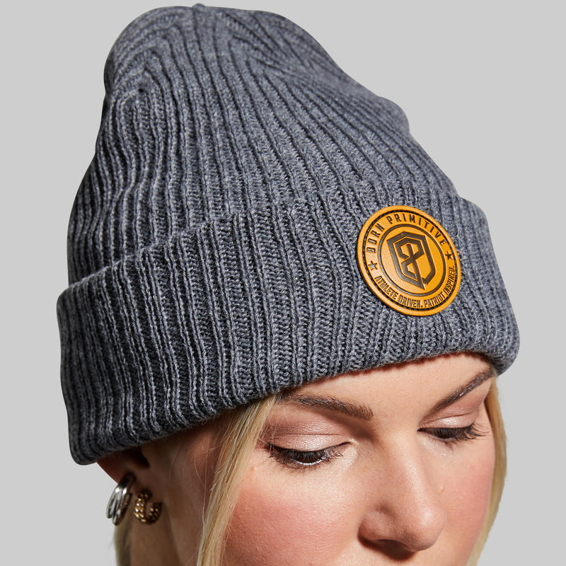 Heritage Knit Beanie (Dark Heather Grey)