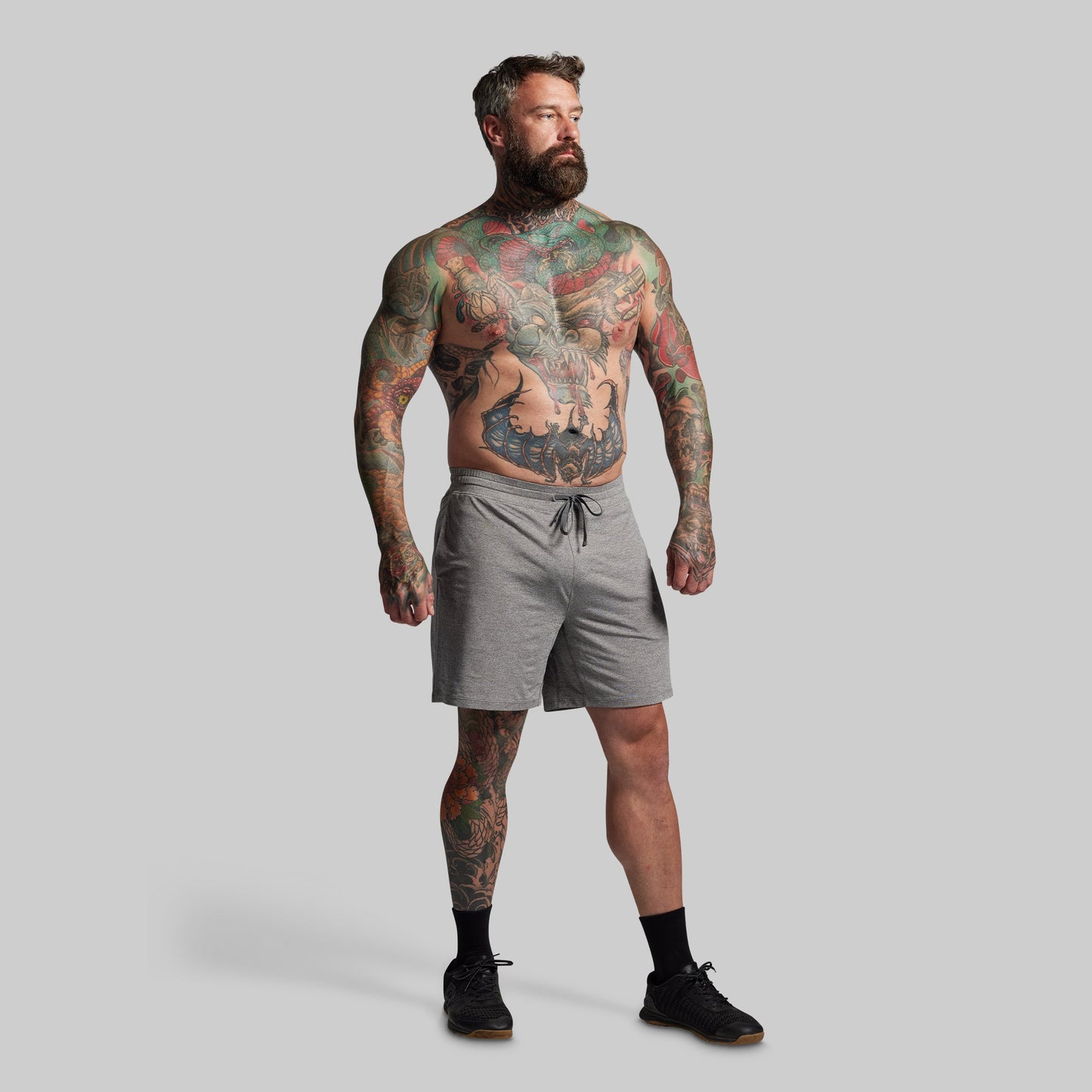 BP Premium Basic All-In-One Short (Heather Grey)