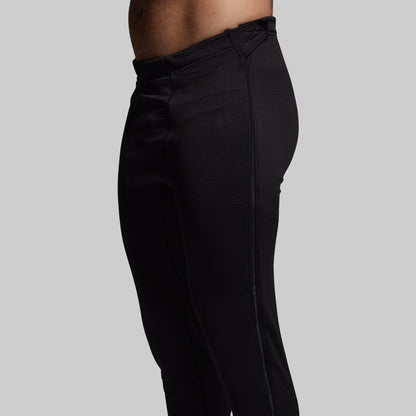 Quiver Grid Fleece Full Zip Thermal Bottom (Black)