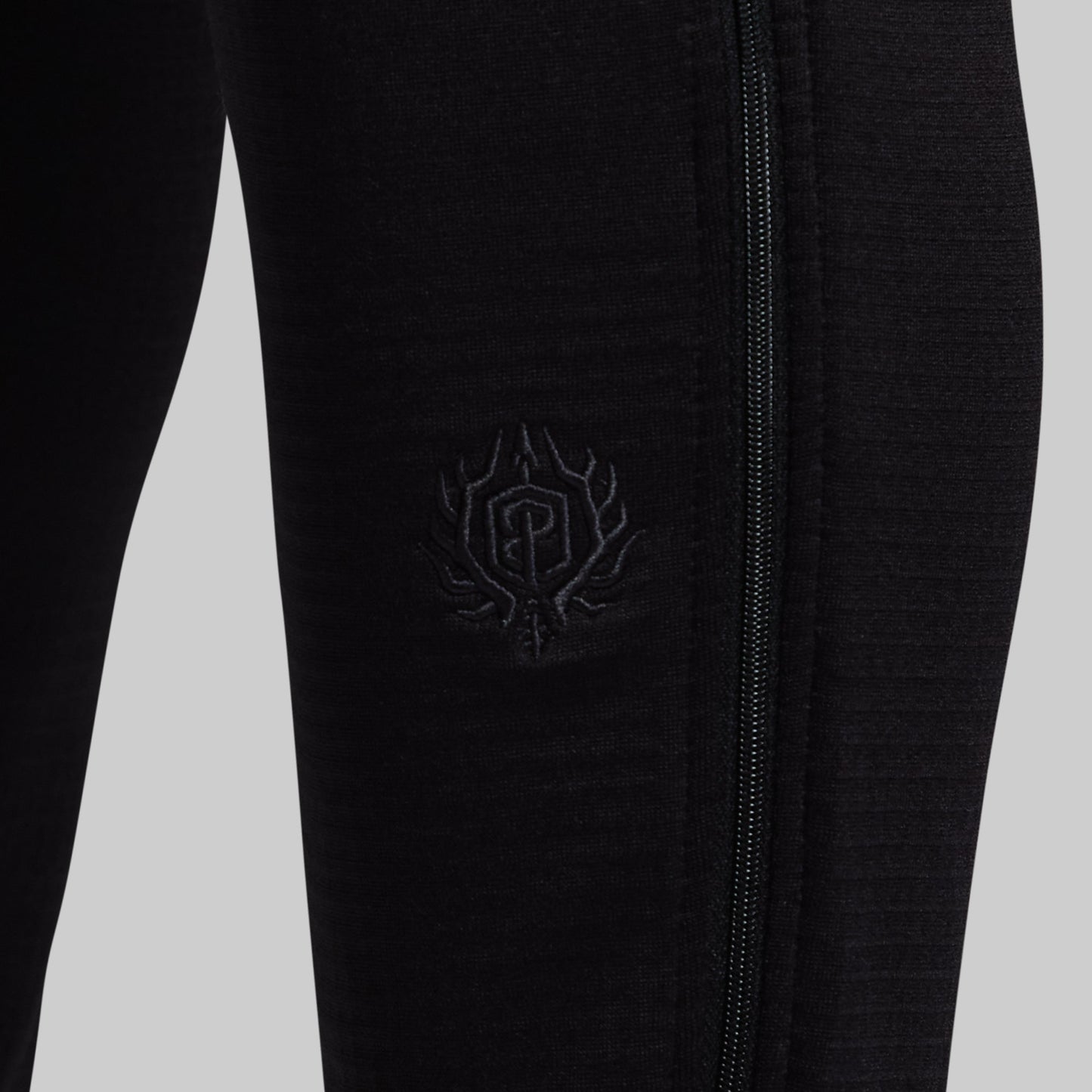 Quiver Grid Fleece Full Zip Thermal Bottom (Black)