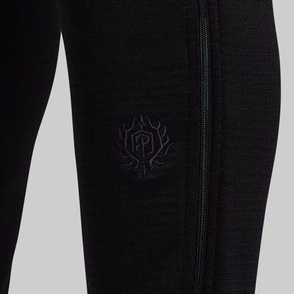 Quiver Grid Fleece Full Zip Thermal Bottom (Black)