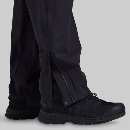 Side zipper and snap cuff on black Mission FLEX Rain Pant 2.0