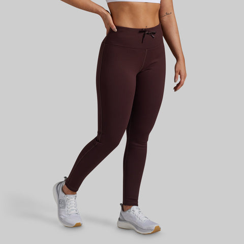 Fleece Lined Legging (Chocolate Plum)