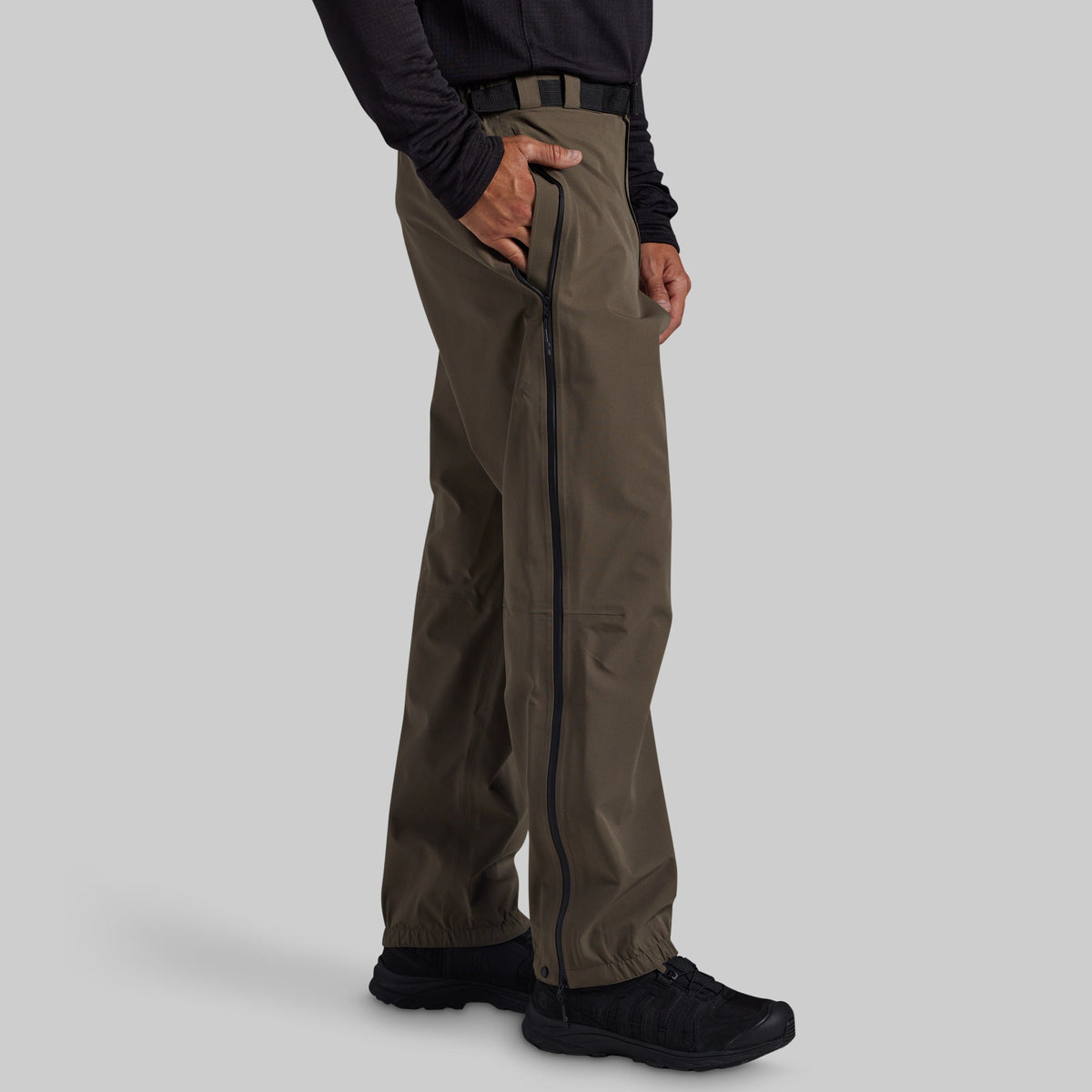 Side view of Ranger Green Mission FLEX Rain Pant 2.0