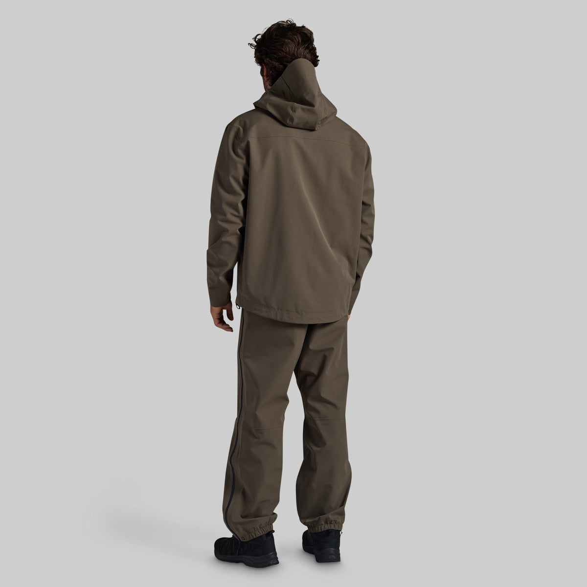 Back view of Ranger Green Mission FLEX Rain Jacket and Pant 2.0