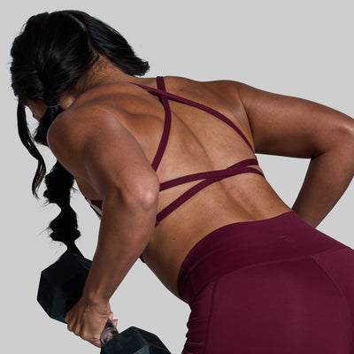 Serenity Sports Bra (Brand Strength-Garnet)