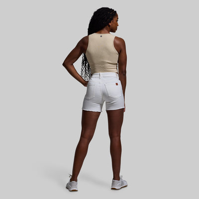 FLEX Stretchy Jean Short (White)