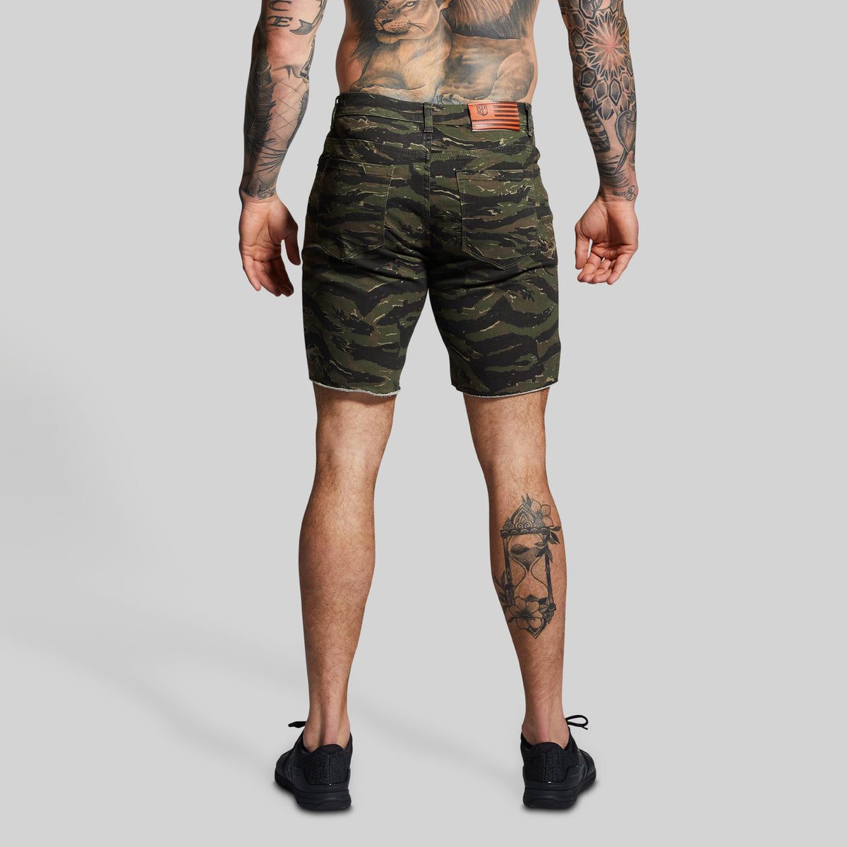 Short De Plage Camouflage Tigre Pour Homme - Séchage Rapide, Cordon Ajustable, Doublure Maille
