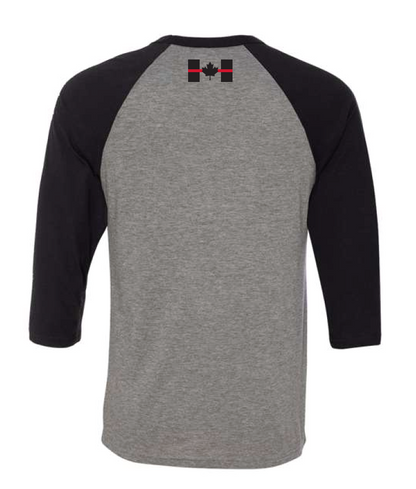 Raglan Thin Red Line (Grey/Black)