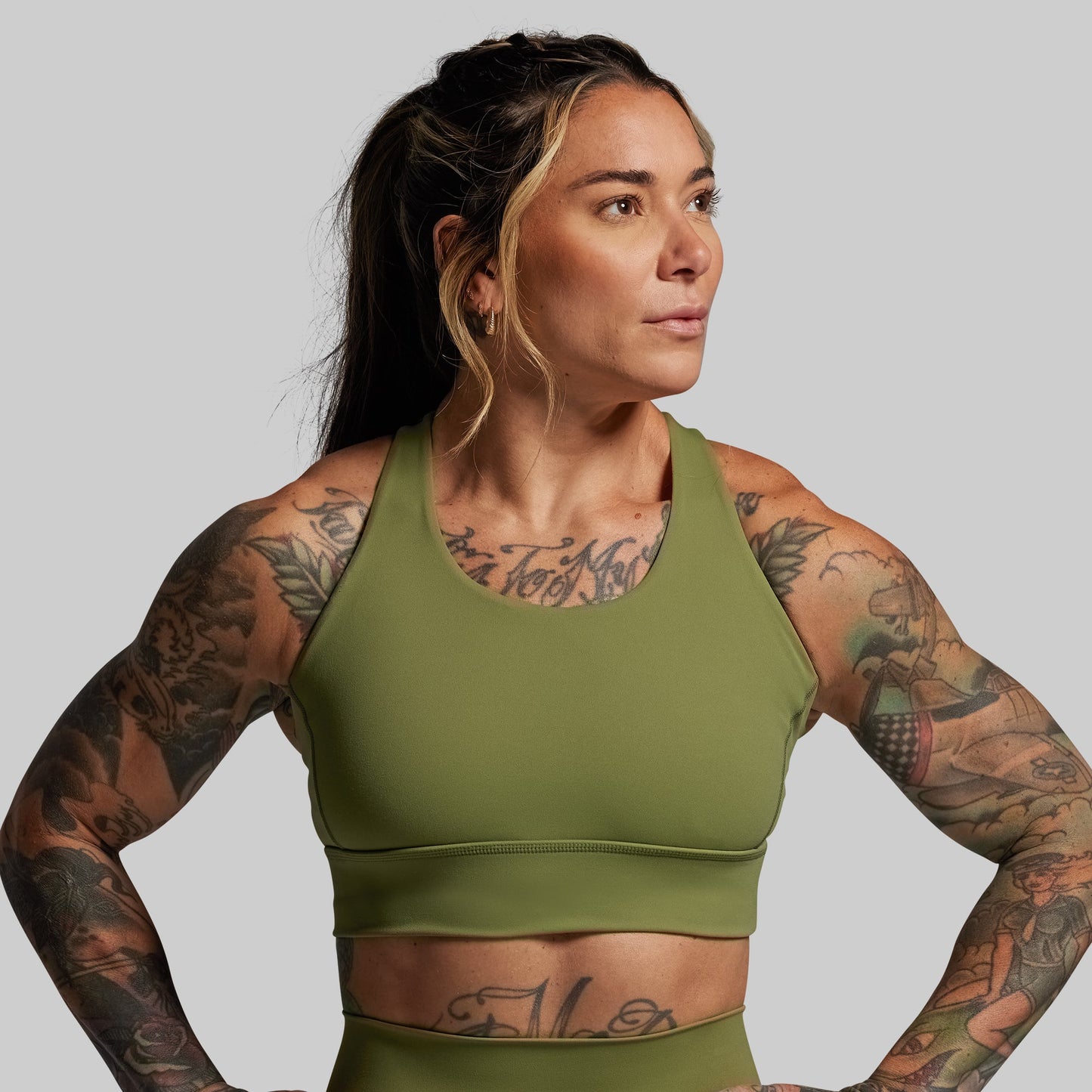 Ignite Sports Bra (Army Green)
