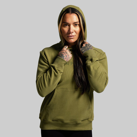 BP Classic Women's Unmatched Hoodie (Army Green)