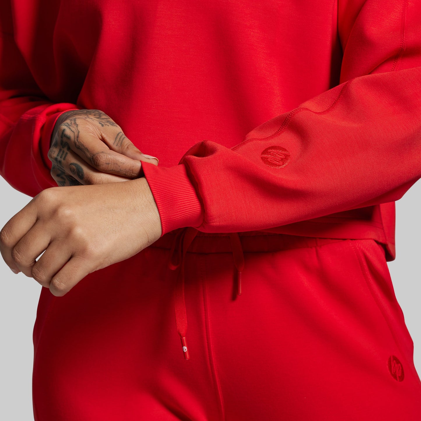 Lounge Lux Cropped Pullover Set (Adrenaline)