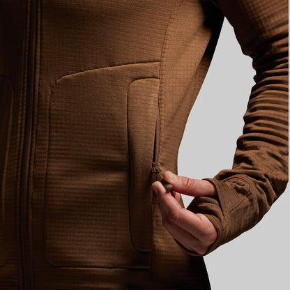 Women's Quiver Full Zip Hoodie 2.0 (Coyote Brown)