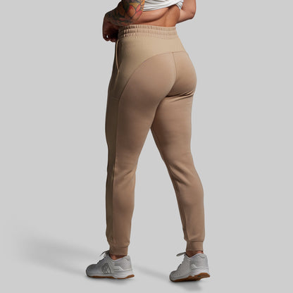 Lounge Lux Cropped Pullover Set (Mink)