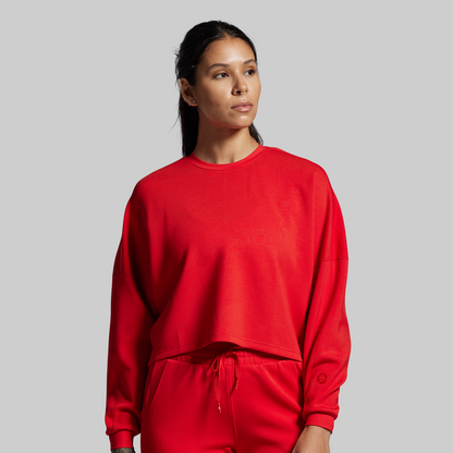 Lounge Lux Cropped Pullover Set (Adrenaline)