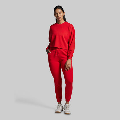 Lounge Lux Cropped Pullover Set (Adrenaline)