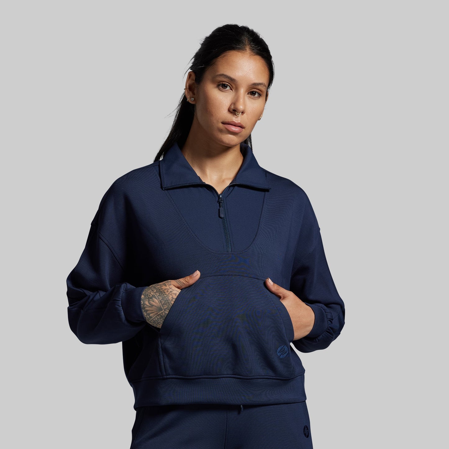 Lounge Lux Quarter Zip Pullover Set (BP Navy)