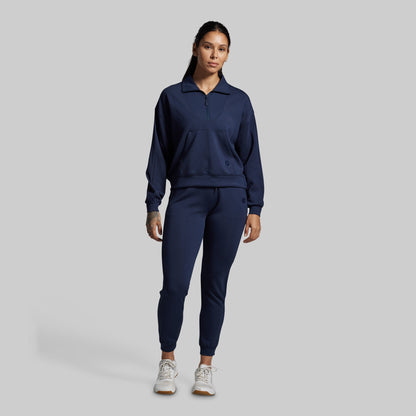 Lounge Lux Quarter Zip Pullover Set (BP Navy)