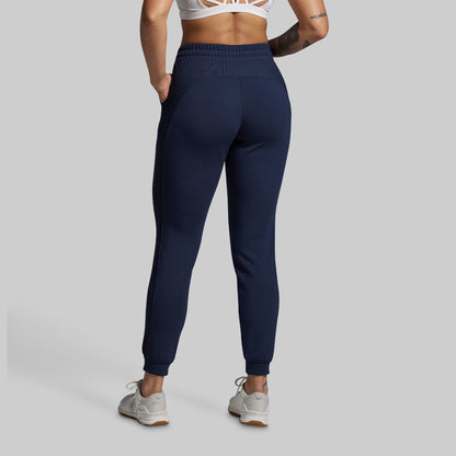 Lounge Lux Cropped Pullover Set (BP Navy Stripe)